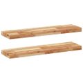 vidaXL Plávajúce police 2 ks 100x20x4 cm olejom sfarbené masívne drevo akácia