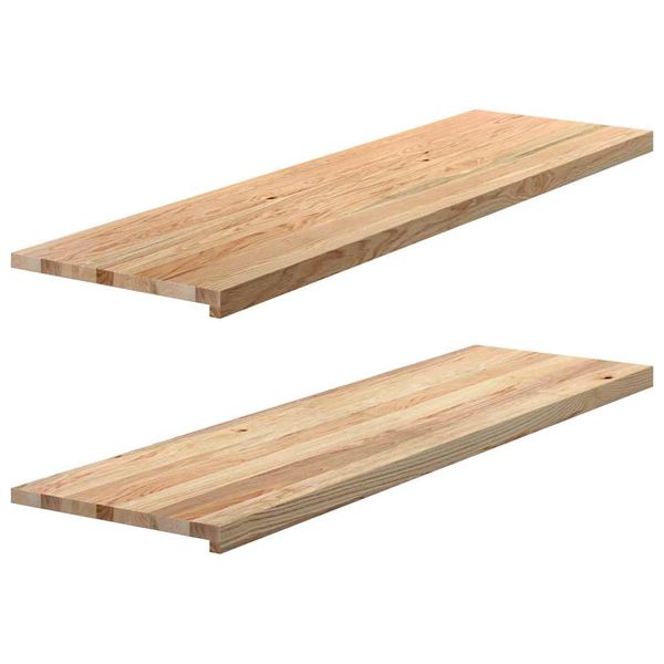 vidaXL Okenný parapet 2 ks 140x40x2 cm neošetrený dubový masív