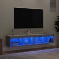 vidaXL TV skrinky s LED svetlami 2 ks sivé sonoma 80x30x30 cm