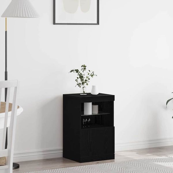 vidaXL LED komoda Čierny dub 41 x 37 x 67 cm Kompozitné drevo