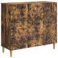 vidaXL Servírovacia skriňa Dymový dub 89 x 34,5 x 80 cm