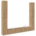 VidaXL 6 dielna súprava nástennej TV skrinky Artisan Oak