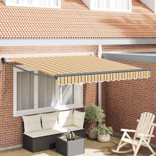 vidaXL Markíza Viacfarebný 350 x 250 cm Polyester a kov