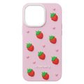 Jahodové puzdro pre iPhone 12 / 12 Pro 6,1" ružová