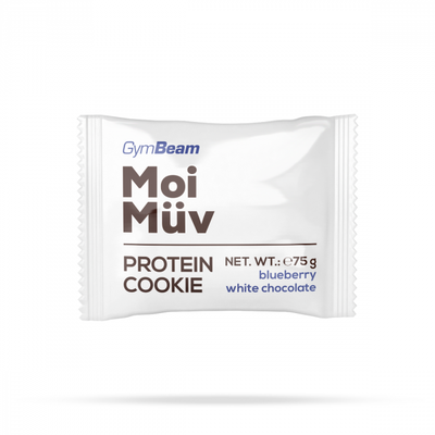 MoiMüv Protein Cookie - GymBeam, čučoriedka-biela čokoláda, 75 g