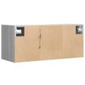 vidaXL TV nástenná skrinka s LED svetlami sivá sonoma 80x31x35 cm