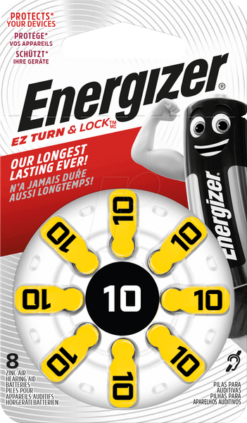 Energizer 10 SP-8 gombíkové batérie pre audioprotetiku 8ks 1,4V EN-634923