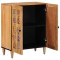 vidaXL Servírovacia skriňa 60 x 33 x 75 cm Masívne mango drevo