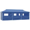 vidaXL Skladací párty stan s 8 bočnými stenami 870x291x315 cm modrý
