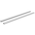 vidaXL Tyč do skrine 2 ks Strieborná 664 x 15 x 29 mm