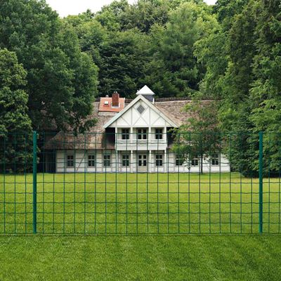 vidaXL Euro plot, oceľ 20x1,2 m, zelený