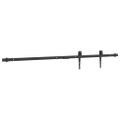 vidaXL Súprava mini posuvných dverí na skriňu čierna 122cm uhlík. oceľ
