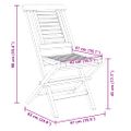 vidaXL Skladacie stoličky 6 ks 47x63x90 cm Masívne teakové drevo