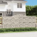 vidaXL Oblúkové gabiónové koše 7ks 400x30x160/180cm pozinkované železo