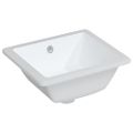vidaXL Kúpeľňové umývadlo biele 36x31,5x16,5 cm obdĺžnikové keramické