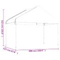 vidaXL Altánok so strechou, biely 15,61x4,08x3,22 m, polyetylén