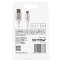 Kábel USB-C 2.0 - USB-A 2.0 biely 1,00 m EMOS SM7025W