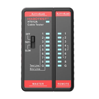 Tester sieťových káblov Habotest HT812A RJ45/RJ14/RJ12/RJ9