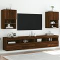 vidaXL TV skrinky s LED svetlami 2 ks hnedý dub 40,5x30x60 cm