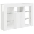 vidaXL Rohový LED TV kabinet 100x40x68cm Vysoko lesklá biela
