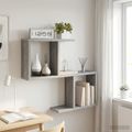 vidaXL Stenná polica Sivý Sonoma 60 x 12 x 50,5 cm Kompozitné drevo