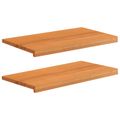 vidaXL Parapety 2 ks Svetlohnedá 80 x 40 x 2 cm Masívne bukové drevo