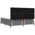 vidaXL LED box s pružinami Svetlo šedá a biela 200 x 200 cm