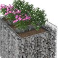 vidaXL Gabiónová vyvýšená posteľ 2 ks 150 x 100 x 100 cm Strieborná