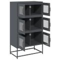 vidaXL Highboard Antracit 68x39x123 cm Oceľ