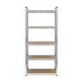 Kovový úložný regál Atos RB-1255 150x70x30 cm strieborný