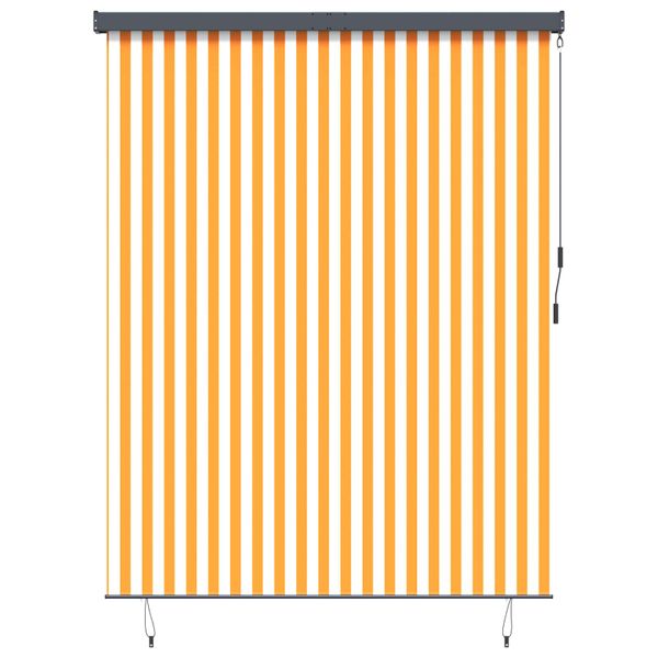 vidaXL Roleta Biela a oranžová 200 x 250 cm Textil a hliník