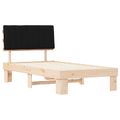 vidaXL Rám postele s čalúneným čelom Čierna 100 x 200 cm