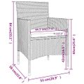vidaXL 5-dielna záhradná jedálenská súprava polyratanová hnedá