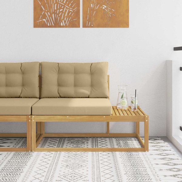vidaXL Vonkajšia koncová pohovka Biela 115 x 83 x 73 cm Polyester
