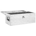 vidaXL Úložný box strieborný 70x31x27 cm hliník