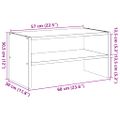 vidaXL Regál na topánky stohovateľné staré drevo 60x30x30,5 cm