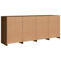 vidaXL Komoda s LED svetlami hnedý dub 164x37x67 cm