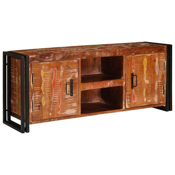 vidaXL TV skrinka Viacfarebný 120 x 33 x 50 cm recyklovaný masív