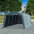 vidaXL Odnímateľný prístrešok pre dobytok PVC 550 g/m², 3,3x6,4 m, zelený