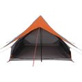 vidaXL Rodinný stan so strechou Šedá a oranžová 256 x 256 x 185 cm