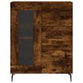 vidaXL Vysoká skrinka dymový dub 69,5x34x180 cm spracované drevo