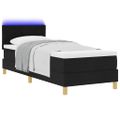 vidaXL LED box s pružinami s vankúšom Čierny 80 x 200 cm látka