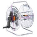 vidaXL Hadicový bubon nástenný pre 50 m 1/2" hadicu oceľ