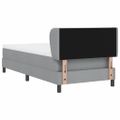 vidaXL Posteľ s pružinovým rámom Svetlosivá 90 x 190 cm látka
