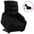 vidaXL Elektrické zdvíhacie sklápacie kreslo čierne umelá koža