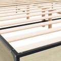 vidaXL Posteľný rám dub sonoma 200x200 cm kompozitné drevo a kov