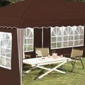 vidaXL Prístrešok na párty 575 x 289 x 245 cm Hnedá