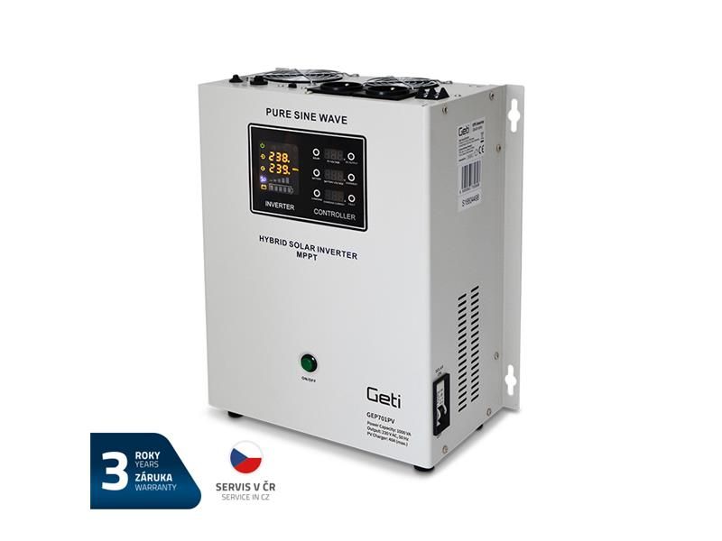 Zdroj záložný GETI GEP701PV sinus 700W nástenný (1000VA)