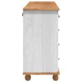 vidaXL Komoda ASKIM Biela 79 x 40 x 133,5 cm Masívne borovicové drevo