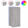 vidaXL TV nástenné skrinky s LED svetlami 2ks sivé sonoma 30,5x35x70cm